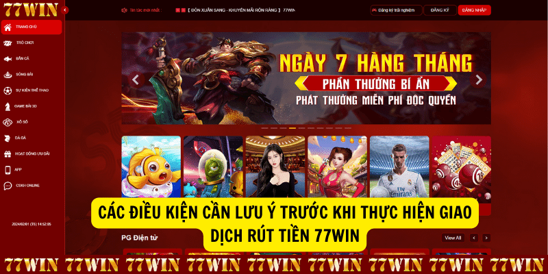 Nguyên nhân khiến cho các bước rút tiền tại 77win bị chậm